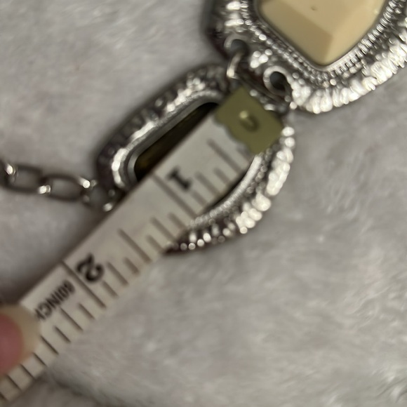 NWT Bansri Turquoise Chunky Statement Necklace in Silver tone NEW - Picture 14 of 14